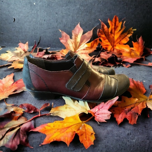 Remonte MaryJane Shoe -Genuine Leather-Wine-Black  Comfort Tech-Sz 39-8.5 -NEW☀️ - Picture 7 of 16